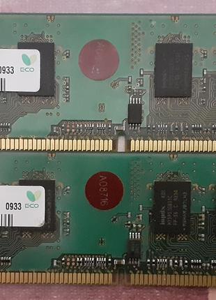 Оперативна пам"ять Hynix для ПК 2 по 1 Gb DDR2 INTEL/AMD Тест ОК