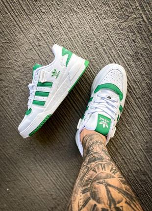 Кроссовки adidas forum low"white/green"