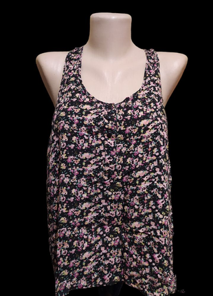 Лёгкая хлопковая блузка с цветочным принтом
