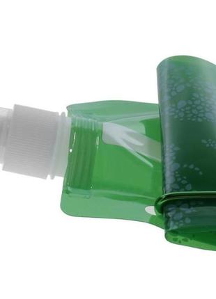 Портативная мягкая складная бутылки-фляга для воды с карабином...