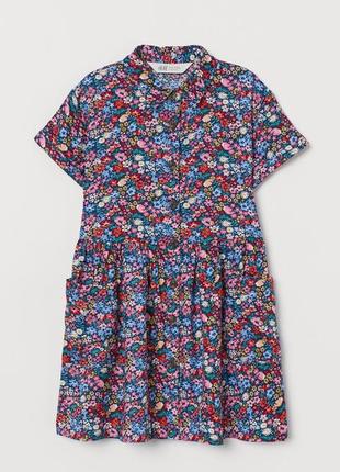 Платье рубашка с цветами h&amp;m