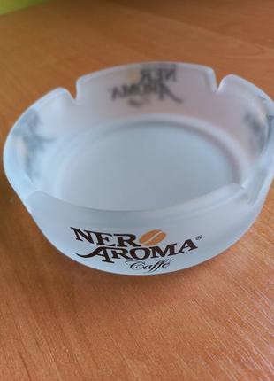 Пепельница "Nero Aroma Caffe"  ударопрочное стекло, матовая