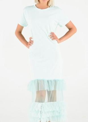 Сукня з фатиновими рюшами в стилі комьінації
