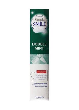 Зубная паста simply Smile двойная мята 100 мл