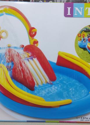 Intex 57453 дитячий ігровий центр басейн із гіркою Веселка