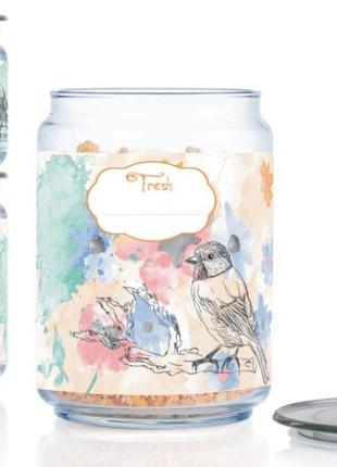 Набір банок для зберігання продуктів Luminarc Plano Happy Bird...