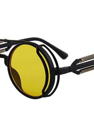 Солнцезащитные круглые имиджевые очки в стиле стимпанк, винтаж