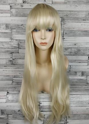 5180 парик блонд прямой с челкой длинный