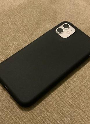 Чехол черный силиконовый / Чохол чорний силіконовий на IPhone