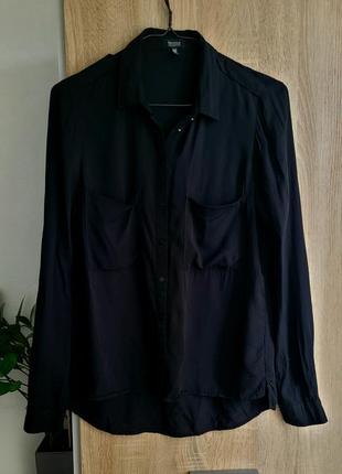 Черная блузка рубашка bershka