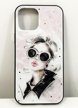 Чехол для Apple Iphone 12 Pro Max девушка в очках. FG-585 Цвет...