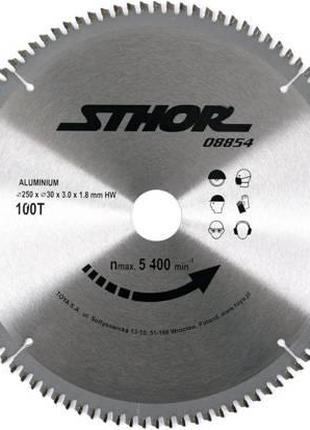 Диск пильний для алюминию STHOR. Ø= 250/30 мм, h= 3 мм, 100 зу...