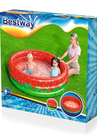 Дитячий надувний басейн Bestway 51145 Солодка полуниця (160x38...