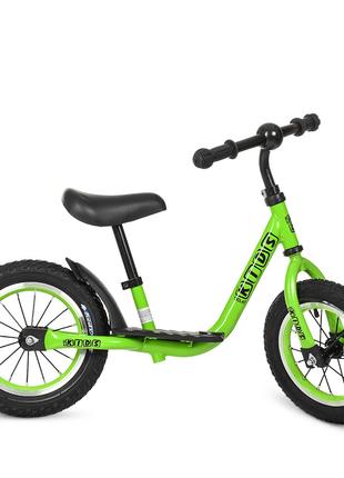 Беговел детский PROFI KIDS 12 дюймов (M 4067A-2) Зелёного цвета