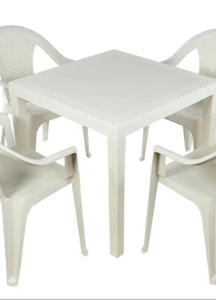 Набір садових меблів King 1 стіл + крісло Ischia 4 шт. виробни...