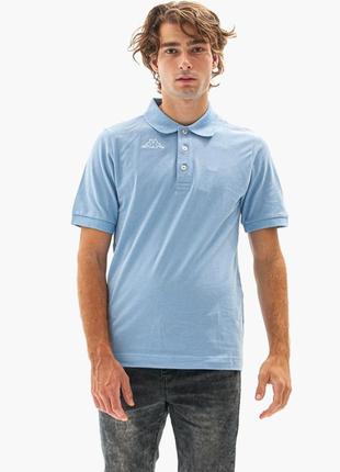 Голубая футболка-поло от kappa