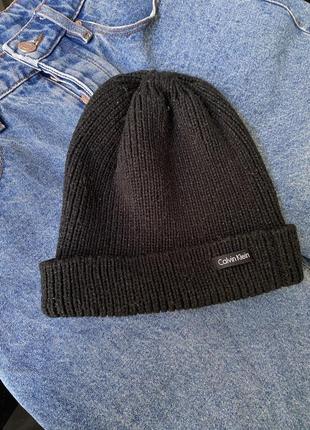 Calvin klein шапка черная оригинал стильная