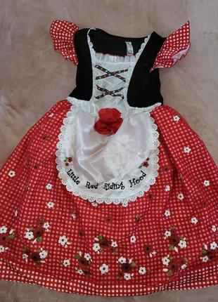 Платье красной шапочки на 9-10 лет