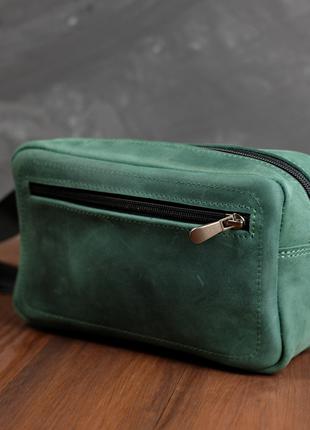 Кожаная поясная сумка, натуральная Винтажная кожа, цвет Зелёный
