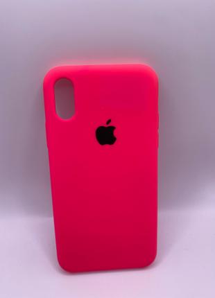 Чохол IPhone Xs silicon case barbie pink 71755 *