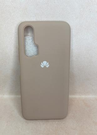 Чохол Huawei 20 Pro Silicon case пудровий *