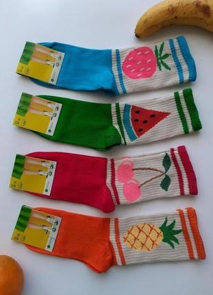 4 шт. шкарпетки жіночі високі кольорові бавовняні
