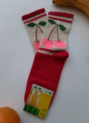 Шкарпетки жіночі високі кольорові бавовняні
