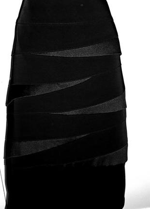 Дизайнерська спідниця-олівець (юбка-карандаш) чорного кольору ...