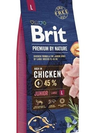 Сухой корм Brit Premium Dog Junior L для щенков и юниоров боль...