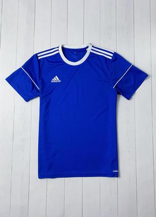 Мужская синяя спортивная футболка adidas адидас с лампасами. р...