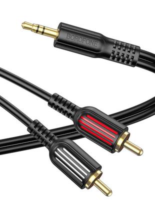 Аудио кабель с AUX mini-Jack 3,5 мм на Double RCA тюльпан Boro...