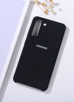 Силіконовий чохол для Samsung Galaxy S21 FE Чорний мікрофібра ...