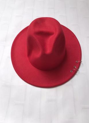 Шляпа женская красная