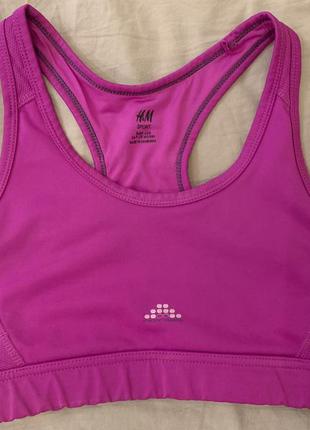 Спортивный женский топ h&m фиолетовый 💜 для фитнеса спорта