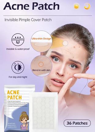 Пластырь гидроколлоидный от прыщей Acne Patch, Патчи