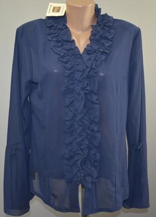 Красивая блуза цвета индиго фирмы guixiang (2xl) с бирками