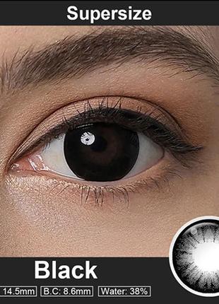Черные контактные линзы Supersize 14.5мм