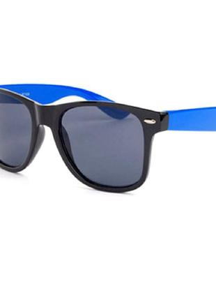 Распродажа солнцезащитные сине-черные очки-вайфареры с черной ...