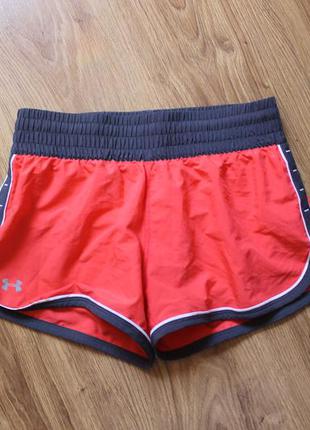 Короткие фитнес спортивные шорты с подкладкой высокий пояс und...