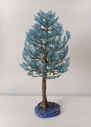 Дерево з бісеру (склярусу) «Блакитне сяйво»