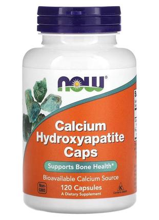 Вітаміни та мінерали NOW Calcium Hydroxyapatite Caps, 120 вега...