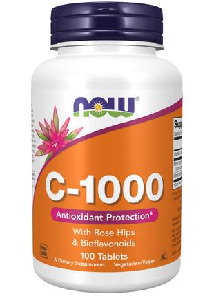 Витамины и минералы NOW Vitamin C-1000 with Rose Hips & Biofla...