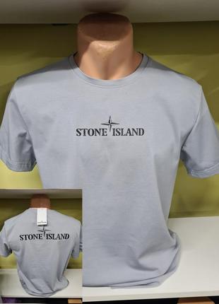 Футболка stone island чоловіча, чоловіча футболка, сіра футболка