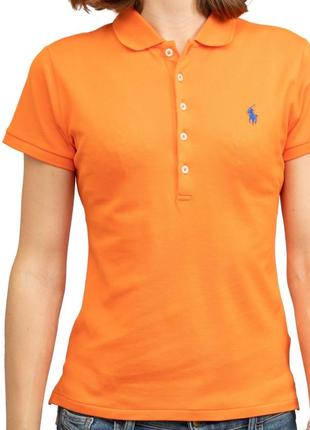 Оранжевая футболка поло ralph lauren размер с
