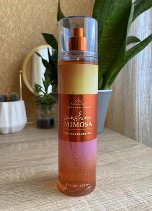 Парфюмированный спрей-мист sunshine mimosa от bath and body works