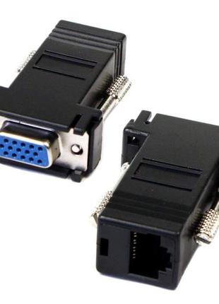 Передавач RJ-45 to VGA (male) & RJ-45 to VGA (female), шт