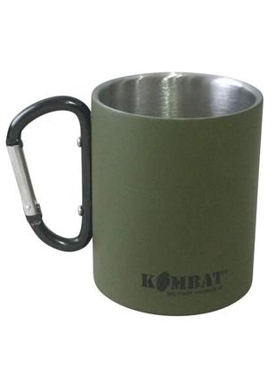 Кружка KOMBAT UK Carabiner Mug Stainless Steel (kb-cmss-olgr)