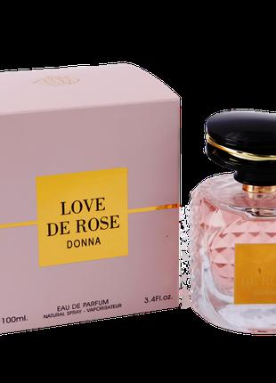 Парфюмированная вода Fragrance World Love de Rose Donna 100 мл