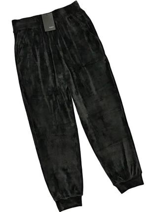 Домашние штаны велюр черные 42-44