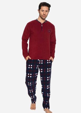 Пижама мужская флисовая в клетку pijaman xl